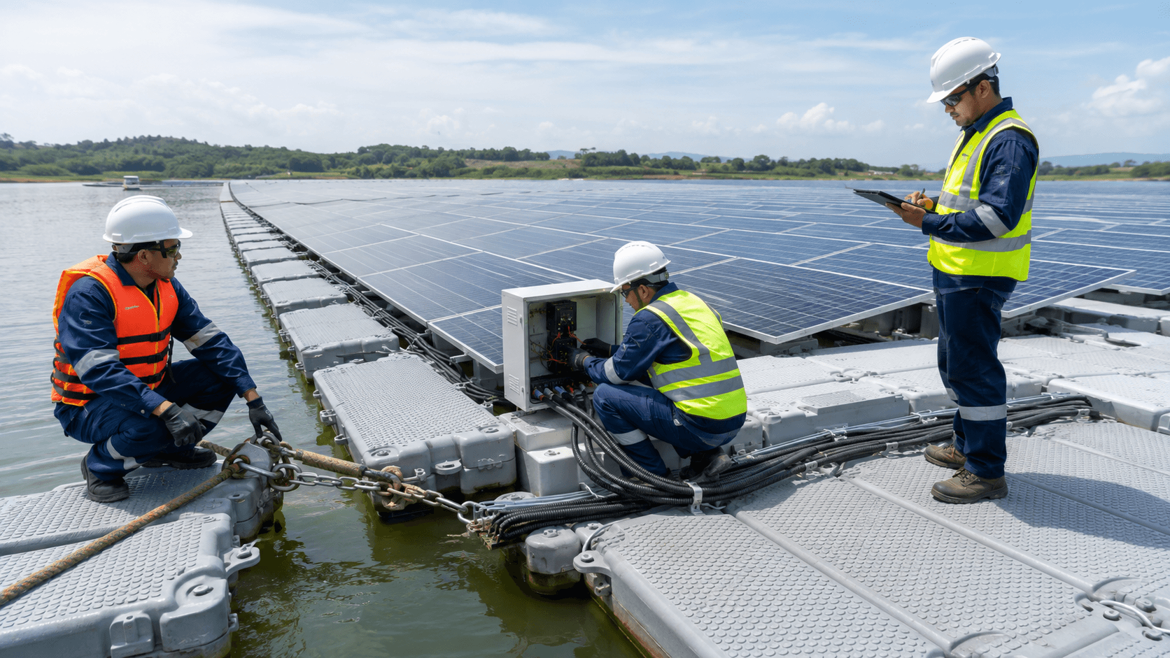 Floating Solar Plant Safety Checks